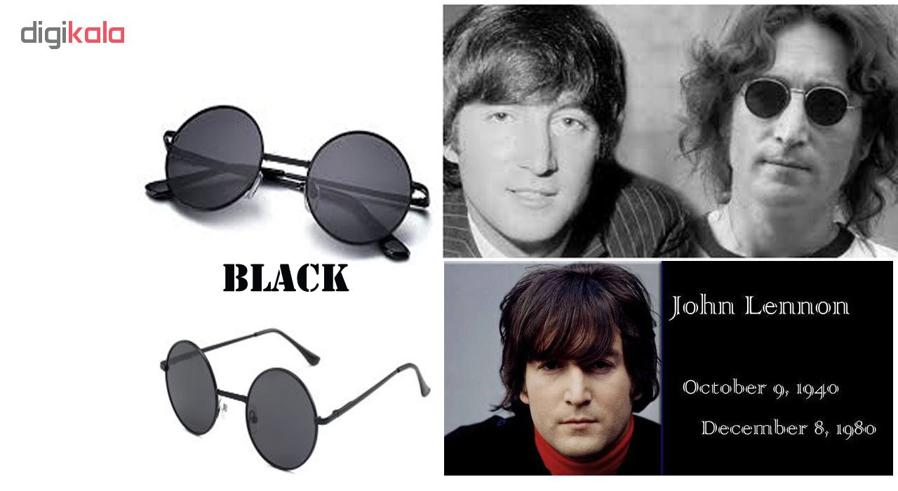 عینک آفتابی جان لنون مدل JOHN LENNON BLACK سایز 60 میلی متر