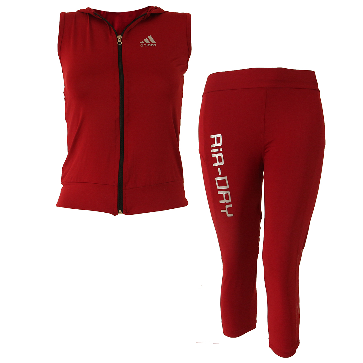 ست جلیقه و شلوارک ورزشی زنانه مدل زیپ دار A212