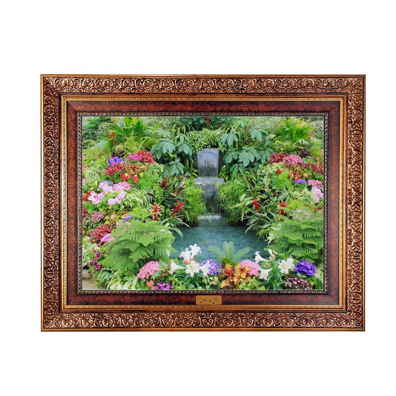 تابلو فرش ماشینی نقش نگار رضوی طرح منظره کد 5479C