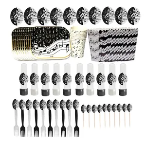 مجموعه 70 عددی پذیرایی تم تولد مدل موسیقی