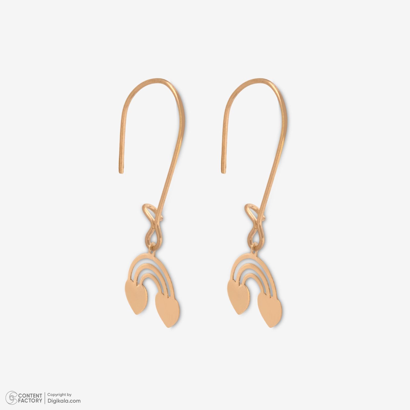 نیم ست طلا 18 عیار زنانه حافا گلد مدل قلب کد nim21 -  - 5