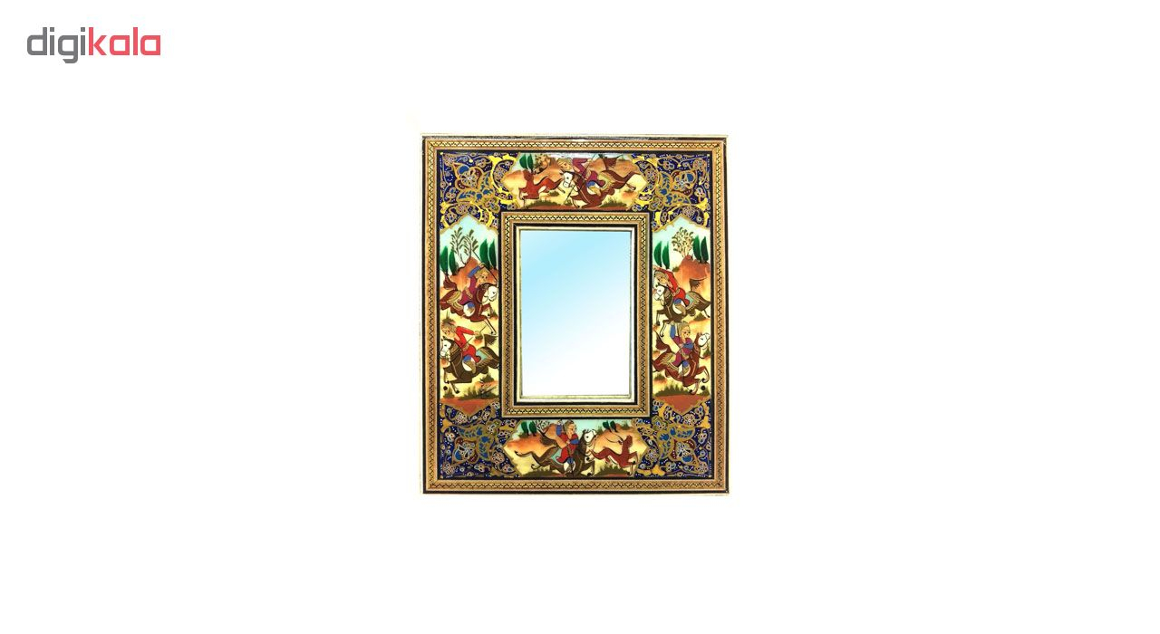 قاب آیینه خاتم لوح هنر طرح چوگان کد 1072