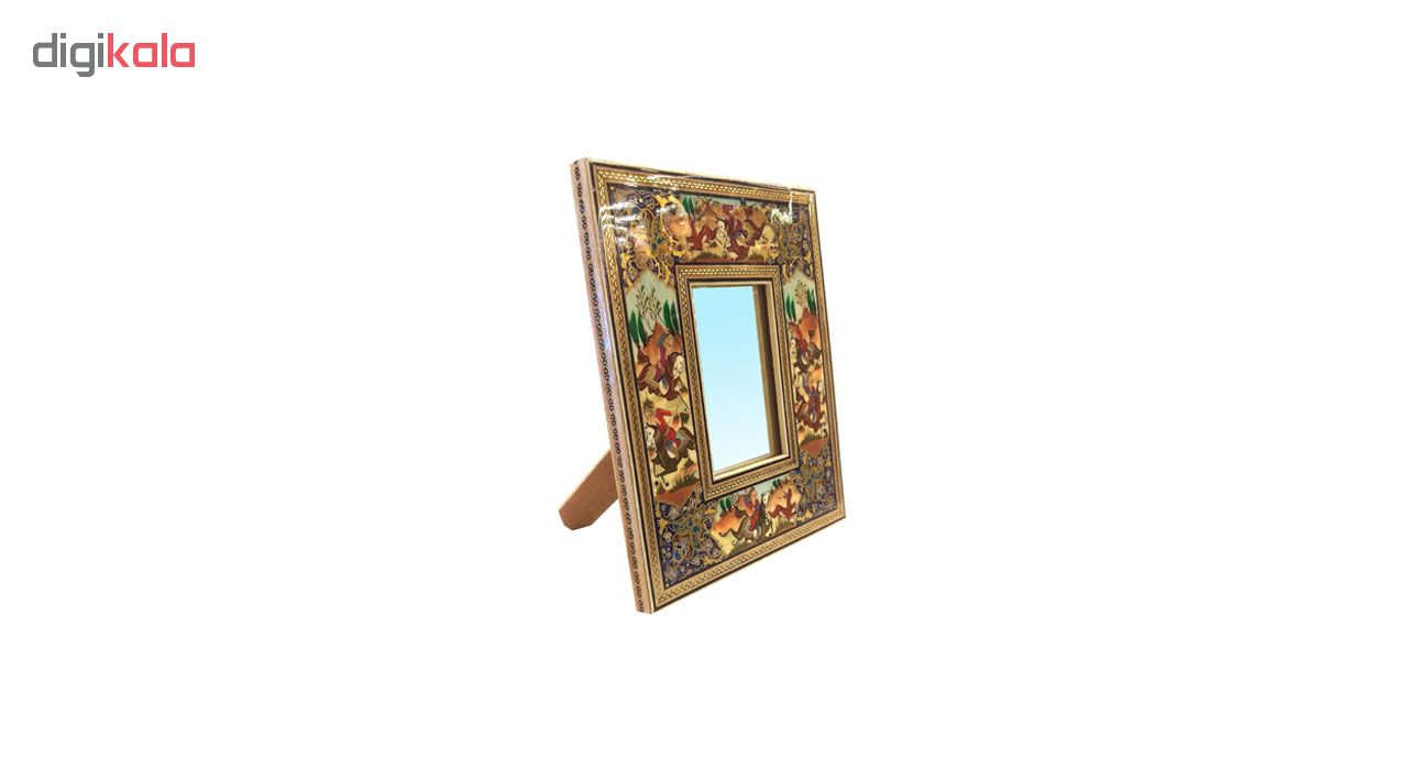 قاب آیینه خاتم لوح هنر طرح چوگان کد 1072