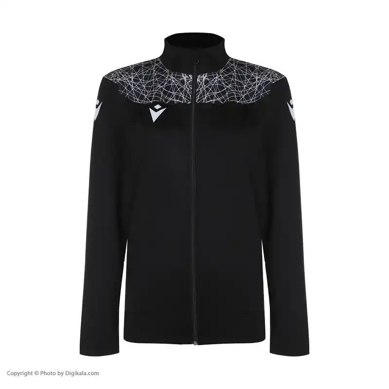 ست سویشرت و شلوار ورزشی زنانه مکرون مدل چندا پلاس رنگ مشکی