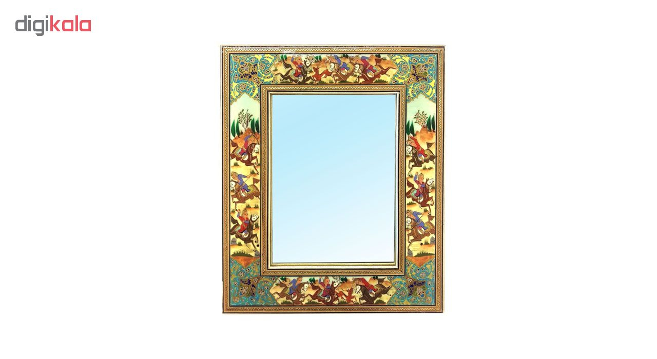 قاب آیینه خاتم لوح هنر طرح چوگان کد 1078