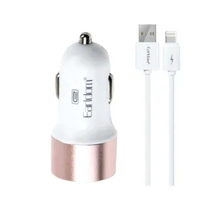 شارژر فندکی ارلدام مدل lES-123 به همراه کابل تبدیل لایتنینگ