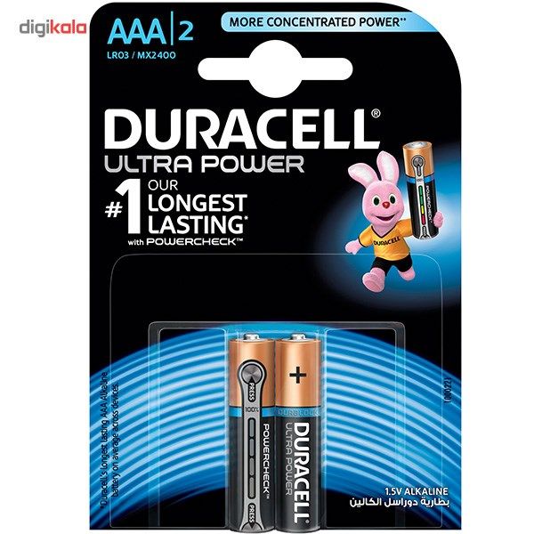 باتری نیم قلمی دوراسل مدل Ultra Power بسته 2 عددی main 1 1