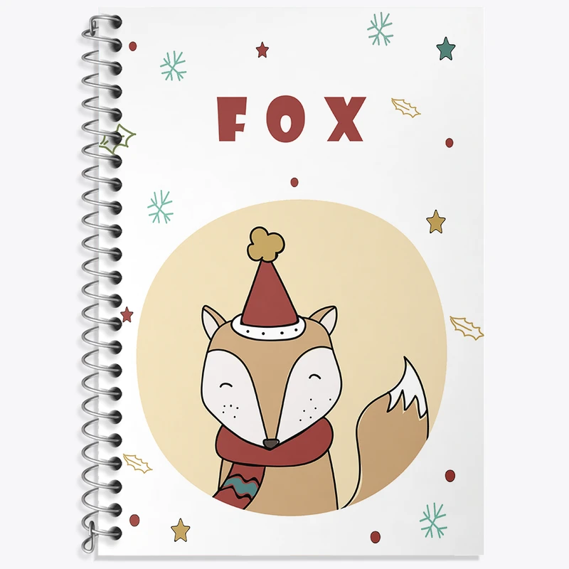 دفتر لغت 50 برگ خندالو طرح روباه کیوت کد N2541