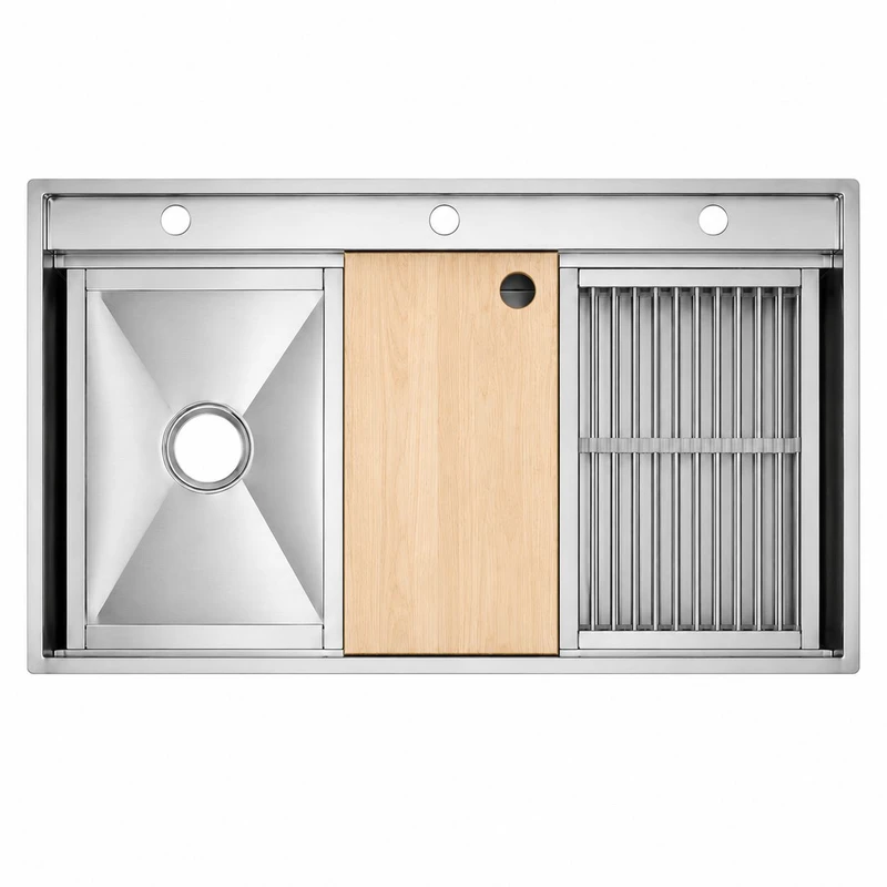 سینک ظرفشویی استیل توکار یک لگنه زرتوس مدل ZS9052-PLUS