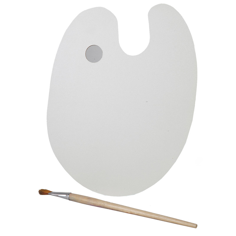 پالت رنگ چوبی بومیران بیضی پالت رنگ چوبی بومیران بیضی