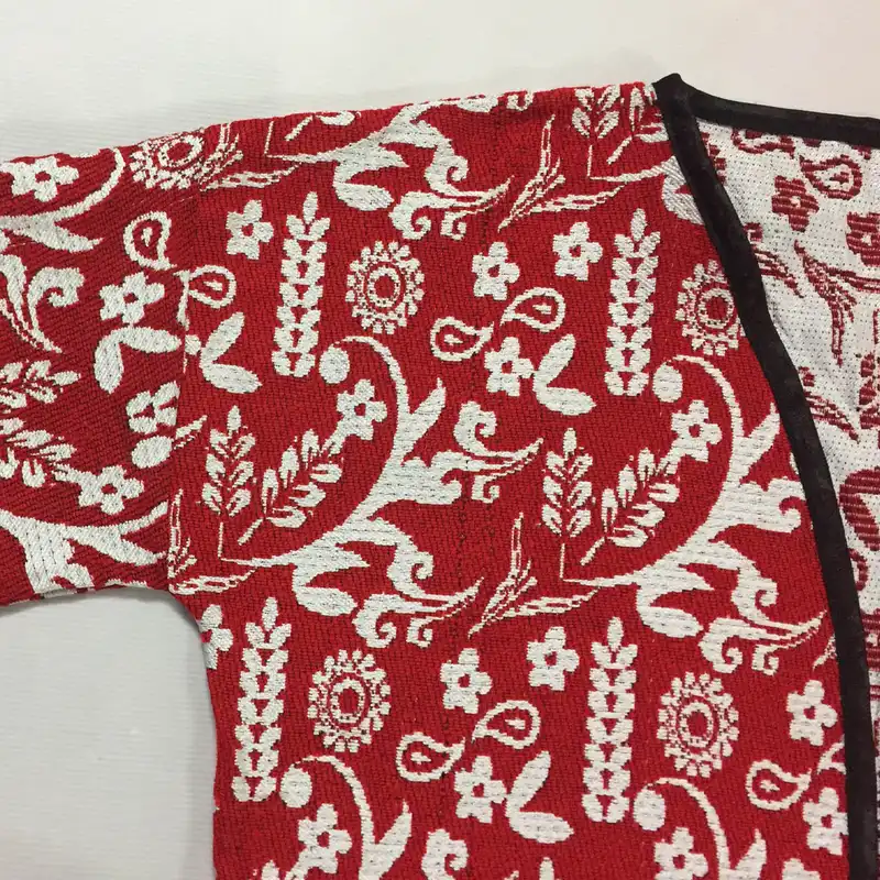 کت زنانه مدل تافته درختی کد tm-2570 رنگ قرمز