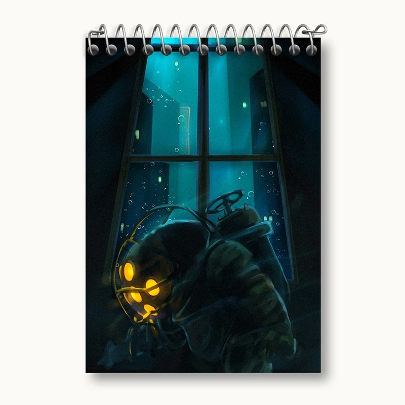 دفتر یادداشت 50 برگ خندالو مدل بازی بایوشاک (Bioshock) کد 31370