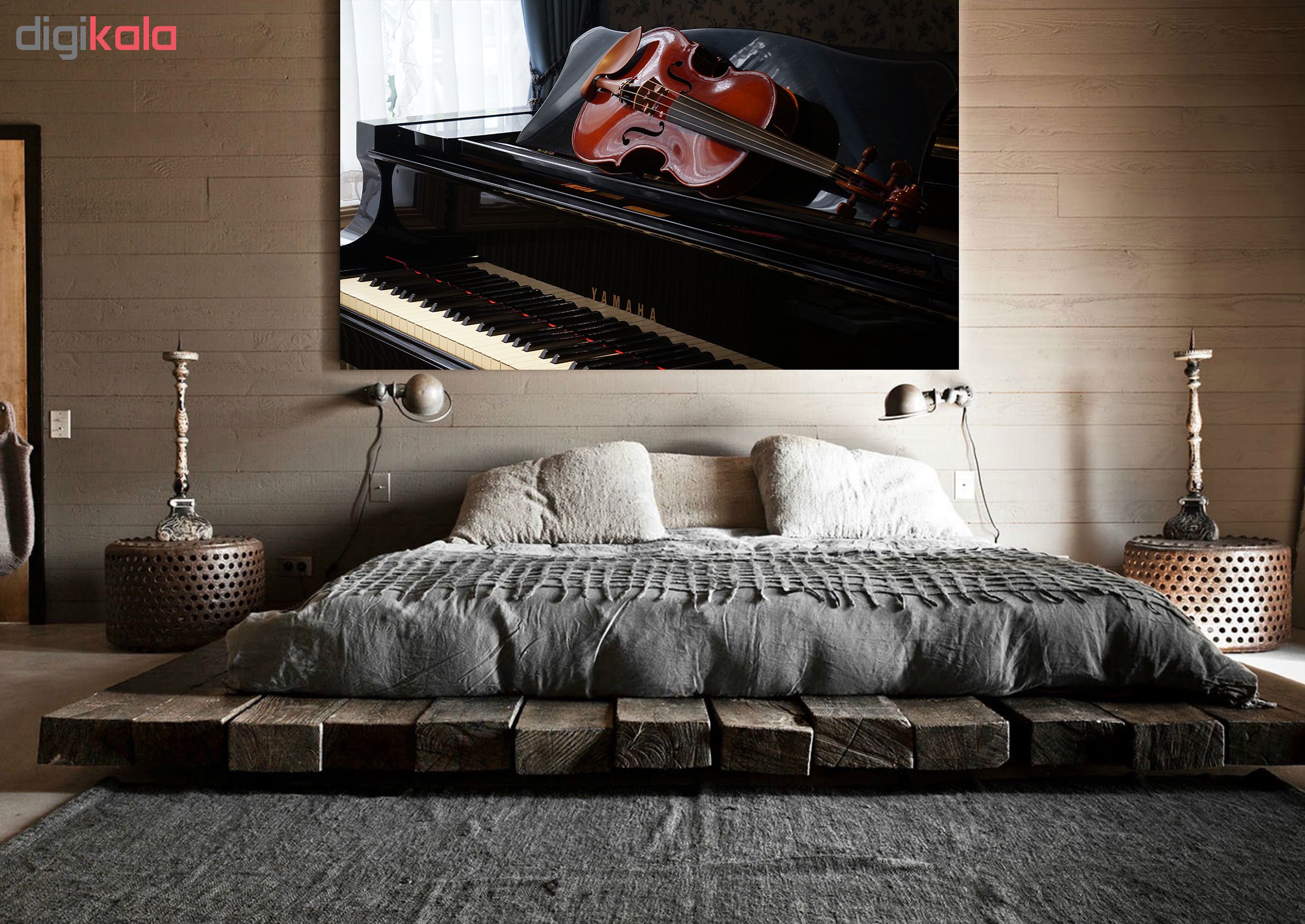 تابلو شاسی طرح زیباترین عکس های جهان-ویولن و پیانو کد 114