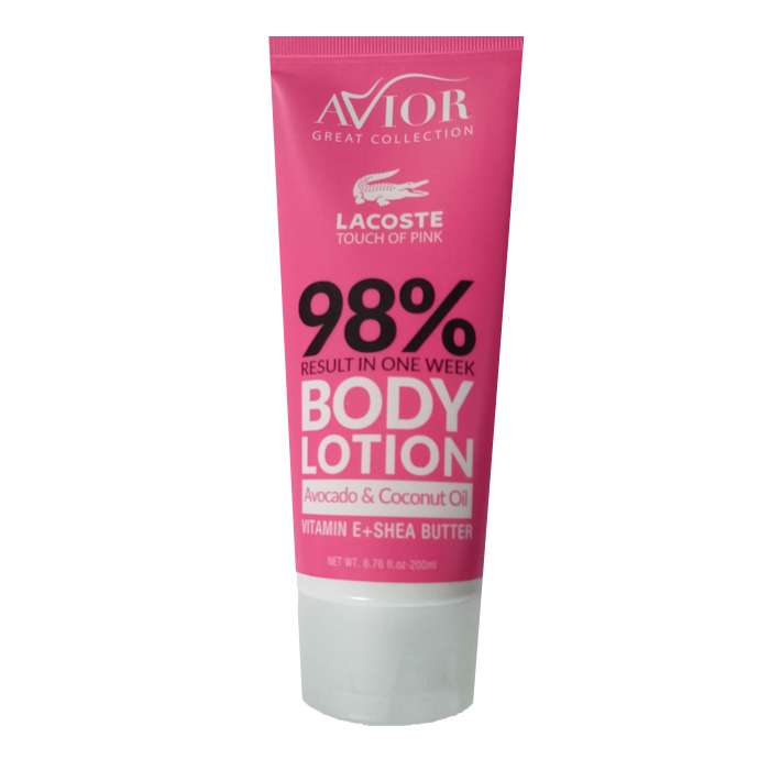 لوسیون بدن آویور مدل لاکوست تاچ اف پینک حجم 200 میلی لیتر