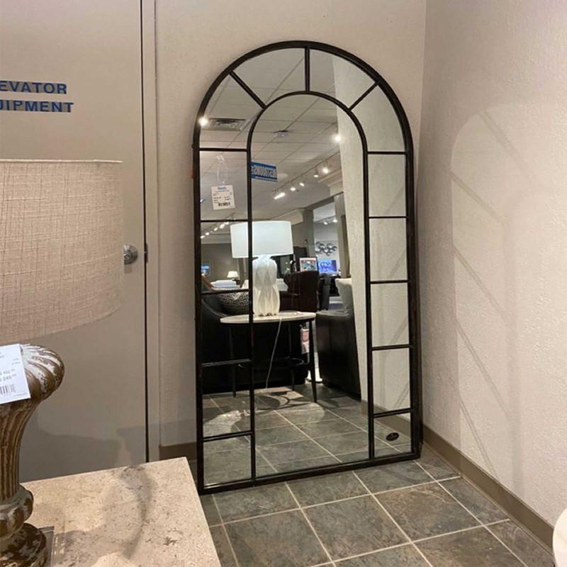 آینه مدل قدی فلزی طرح تاج پایه دار F-180