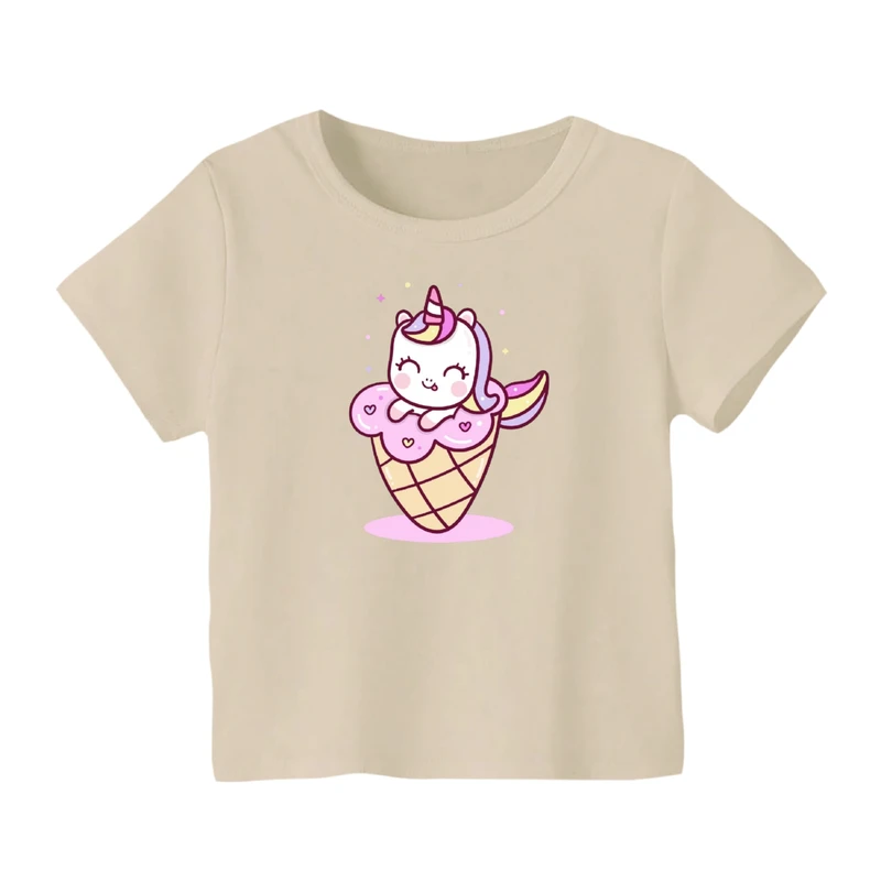 تی شرت آستین کوتاه بچگانه مدل یونیکورن کد ۳۴