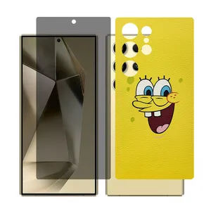 Glass Together model privacy screen protector for Samsung Galaxy S22 Ultra mobile phone with back cover sticker