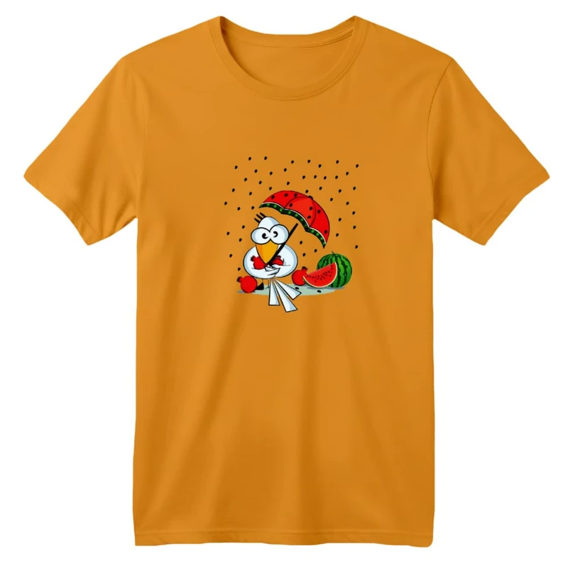 تی شرت آستین کوتاه بچگانه مدل کلاغ و هندوانه یلدایی