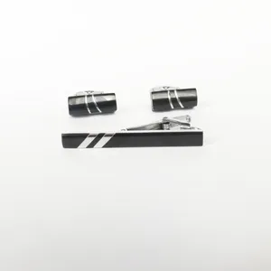 ست دکمه سردست و گیره کراوات مردانه مدل DMM03