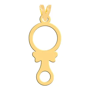 آویز گردنبند طلا 18 عیار زنانه فرشته مدل آینه WNL-000528