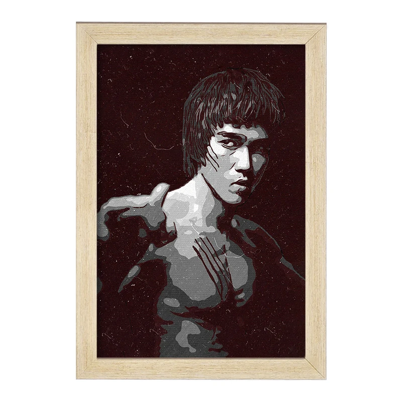 تابلو خندالو مدل بروس لی (Bruce Lee) کد F1789