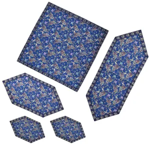 ست 5 تکه رومیزی ترمه طرح سیمرغ کد 2020