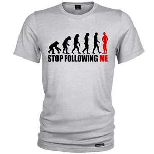 تی شرت آستین کوتاه مردانه 27 مدل Stop Following Me کد MH1059