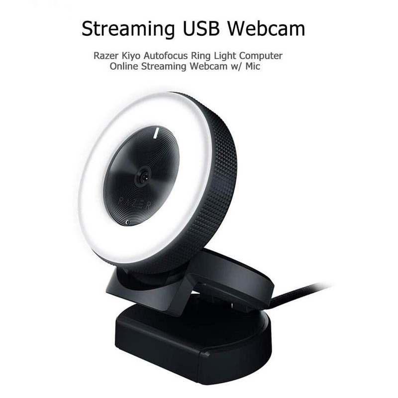 وب‌کم ریزر مدل kiyo ring light equipped broadcasting streaming