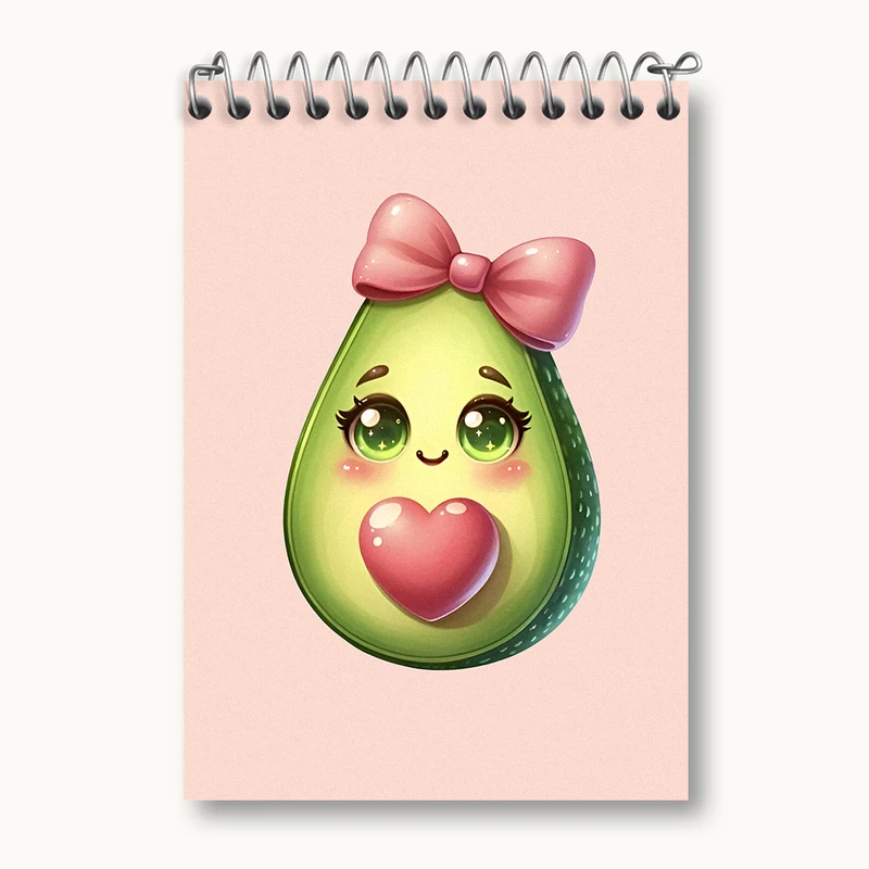 دفتر یادداشت 50 برگ خندالو طرح آووکادو بامزه کد N4381