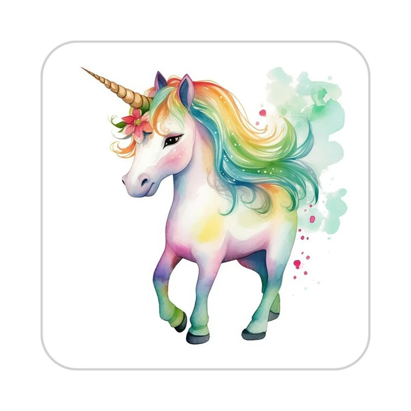 زیر لیوانی کاکتی طرح اسب تک شاخ و یونیکورن مدل mp30226