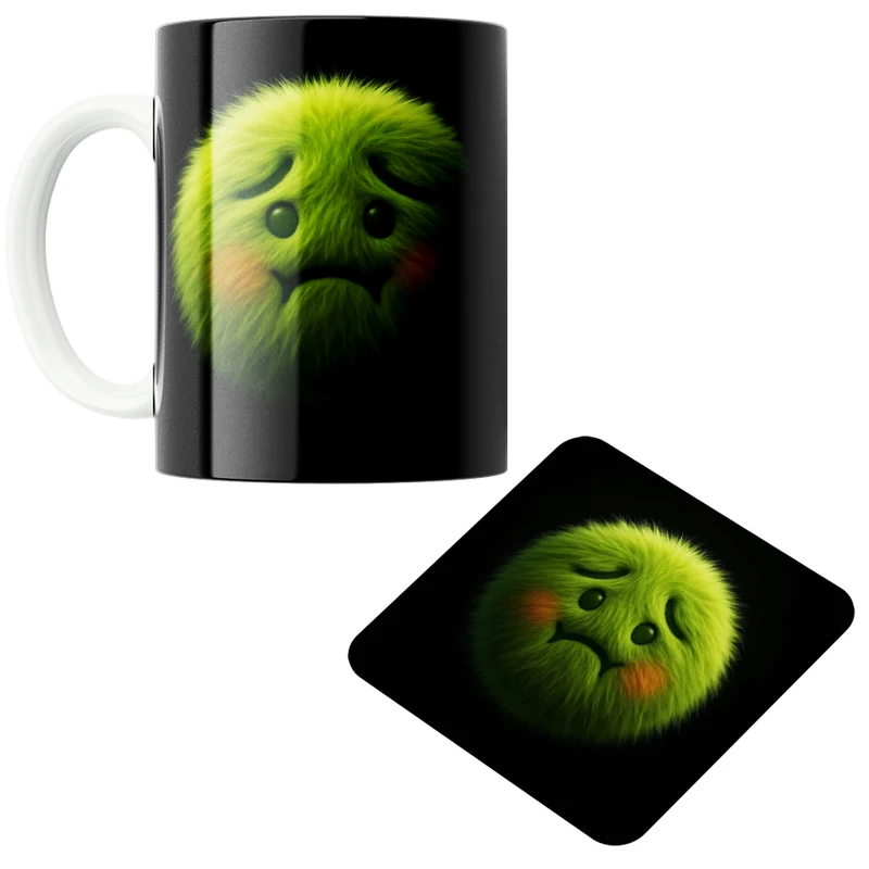 ماگ پاد آفرین مدل ایموجی کد 113 به همراه زیر لیوانی