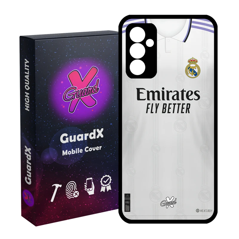 کاور گارد ایکس طرح رئال مادرید مدل Glass10465 مناسب برای گوشی موبایل سامسونگ Galaxy A54 / A54 5G