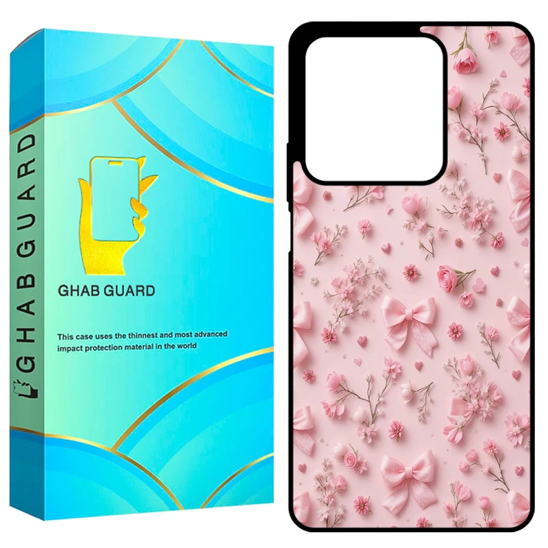 کاور قاب گارد طرح گل و پاپیون مدل GCHPN134 مناسب برای گوشی موبایل شیائومی Redmi Note 13 4G