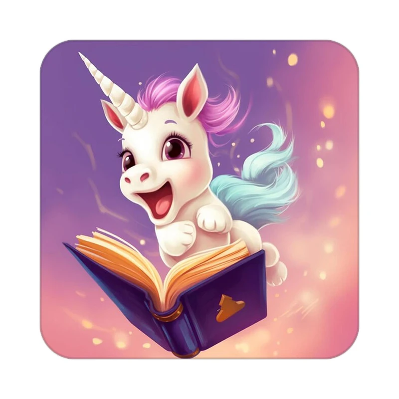 زیر لیوانی کاکتی طرح اسب تک شاخ و یونیکورن مدل mp29542