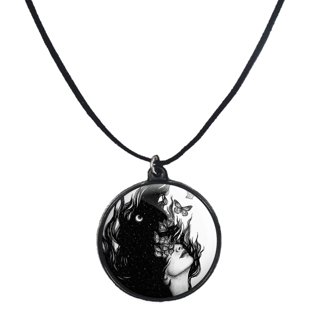 گردنبند پرمانه طرح دخترونه کد pmb.4503 مدل دو طرفه