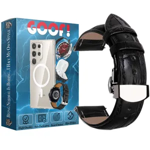 Goof Genuine Crocodile Leather Strap suitable for Galaxy Watch Gear S2 / Gear S3 / Gear Sport / Active / Active2 20mm