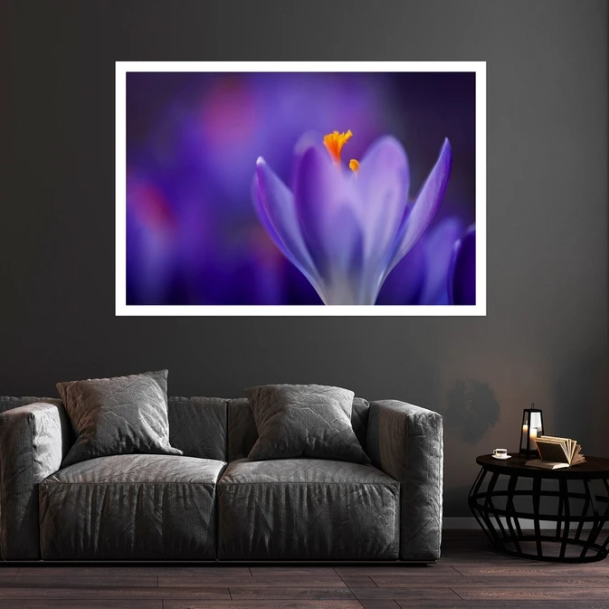 تابلو بکلیت طرح طبیعت و گیاه ارغوان مدل قاب شاسی W-s8641