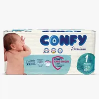 پوشک کودک کانفی سایز 1 مدل Premium بسته 40 عددی