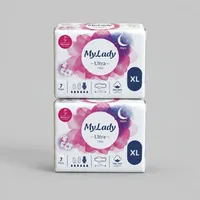 نوار بهداشتی نازک شب مای لیدی مدل Silky Soft سایز خیلی بزرگ دو بسته 7 عددی