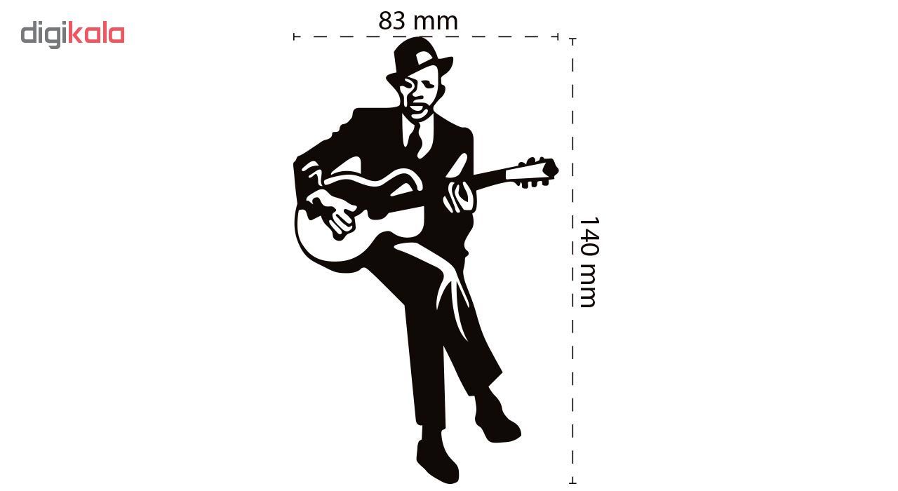 استیکر کلید پریز طرح مرد گیتار به دست