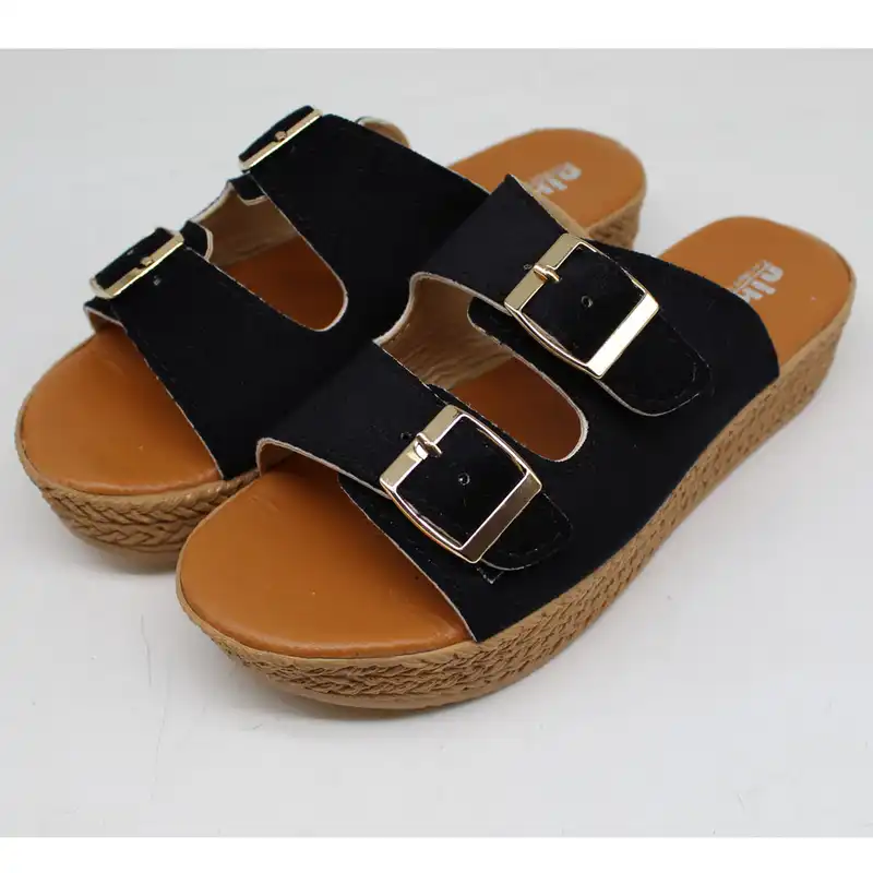 صندل زنانه نیکتا مدل 530-18 دوبنده کد 1505-BK