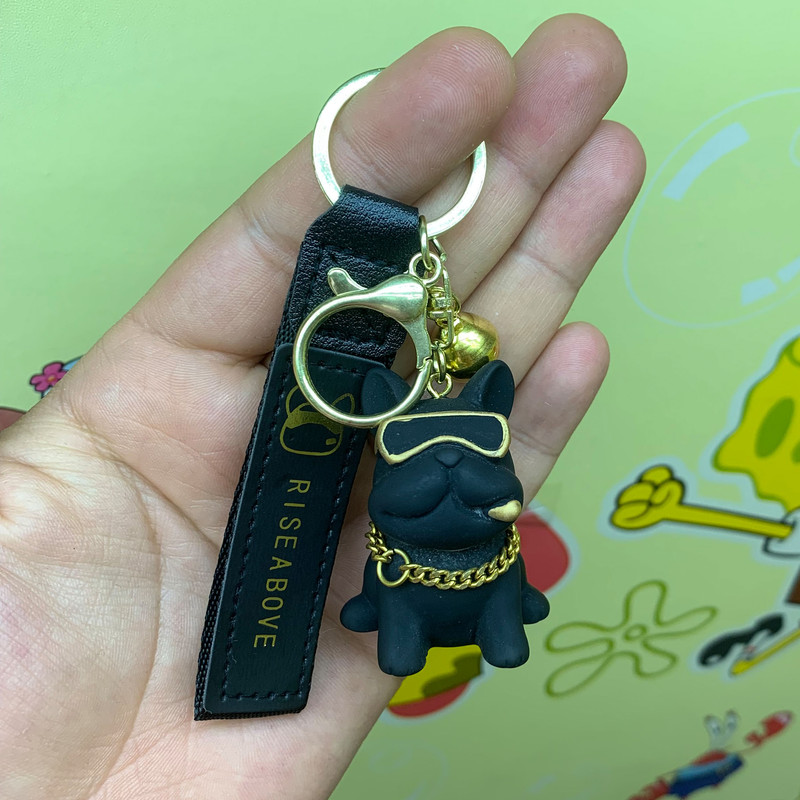 جاکلیدی مدل سیلیکونی طرح سگ بولداگ بازیگوش