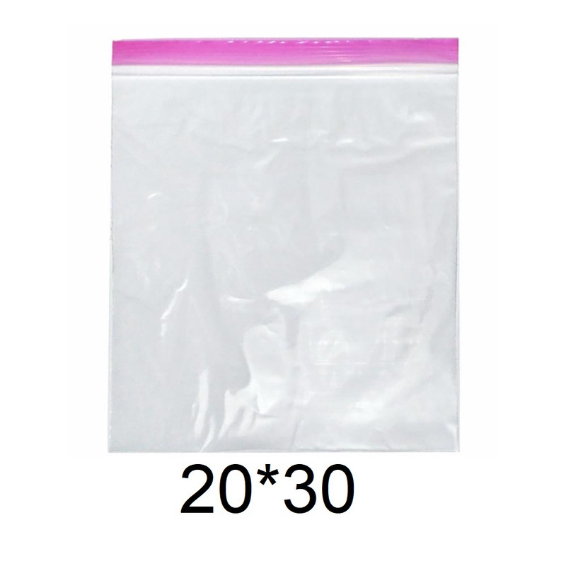 کیسه زیپ دار مدل دو زیپ کد 30x20 بسته 100 عددی