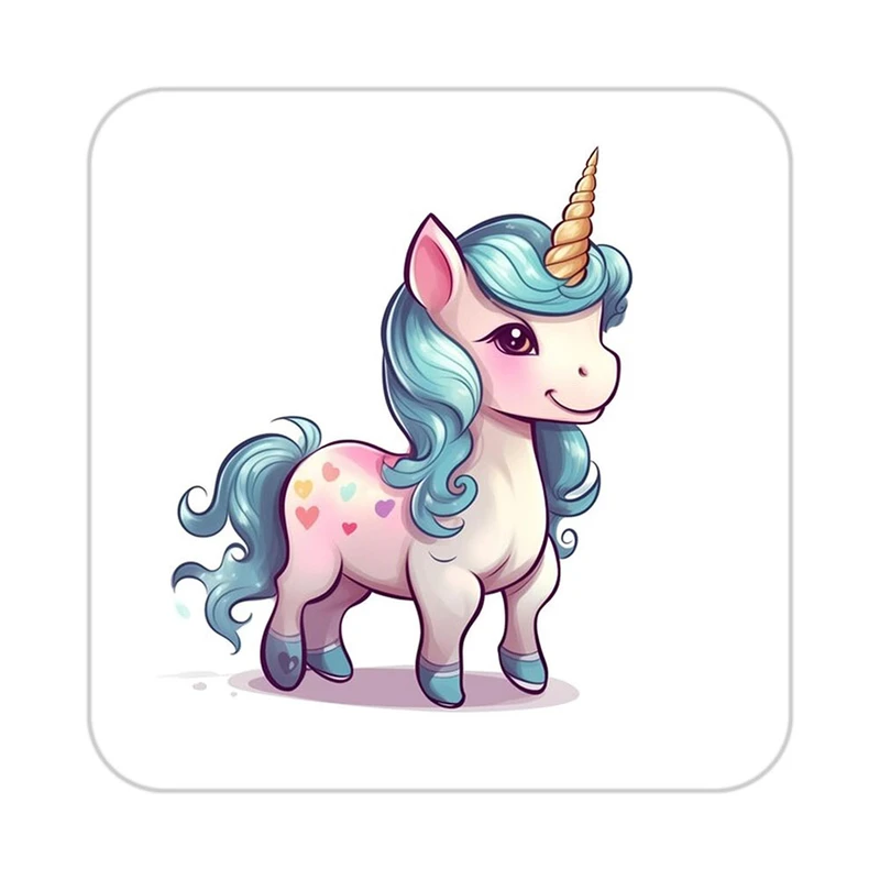 زیر لیوانی کاکتی طرح اسب تک شاخ و یونیکورن مدل mp29629