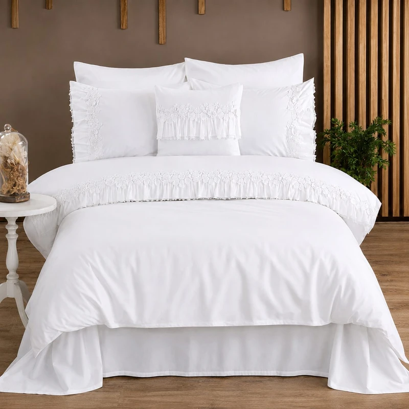 سرویس ملحفه 2 نفره 7 تکه مدل Capital Home Nev.Tak Laura C.K