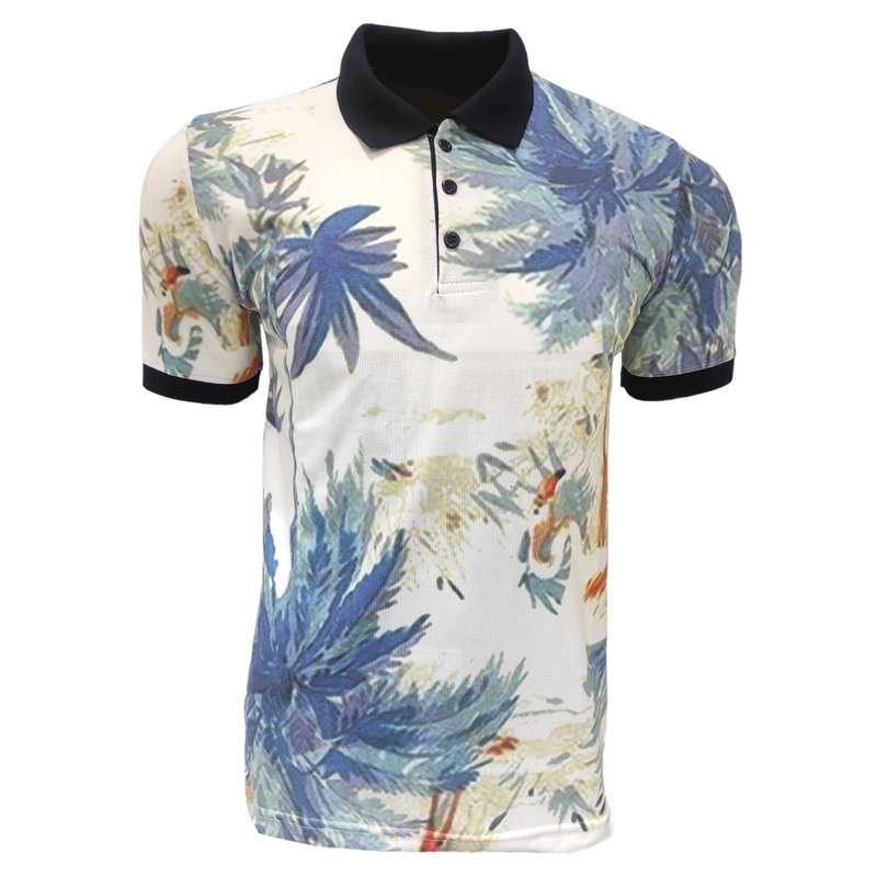 پولوشرت آستین کوتاه مردانه مدل هاوایی نخل 02