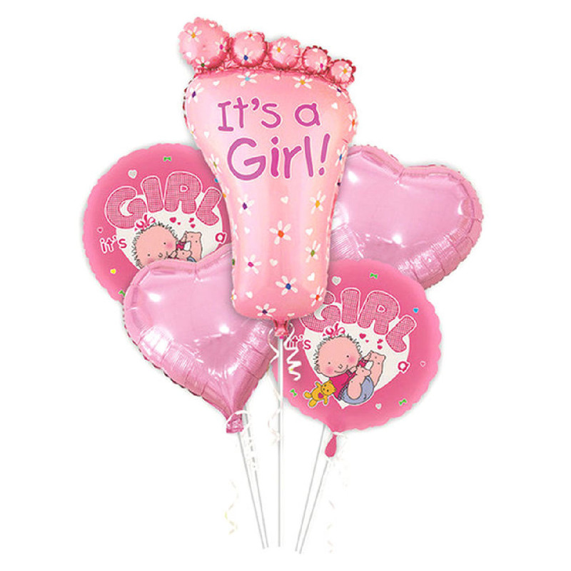 بادکنک فویلی آرتی سینت مدل It is a Girl مجموعه 5 عددی