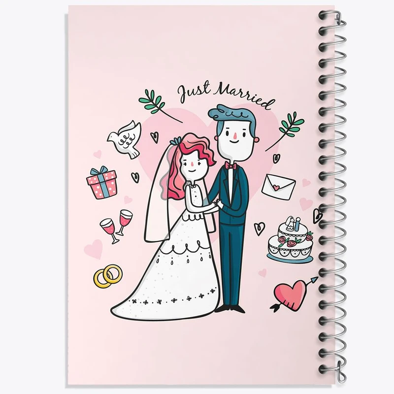 دفتر لیست خرید 50 برگ خندالو طرح عروس و داماد کد 29625