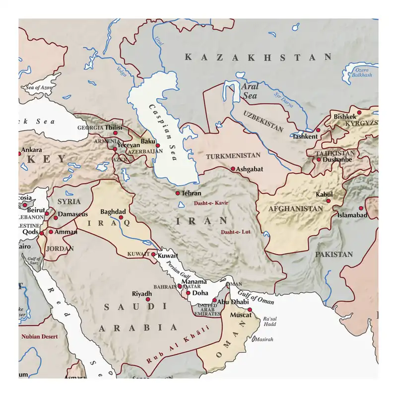 نقشه کشورهای جهان گیتاشناسی نوین کد B_2001