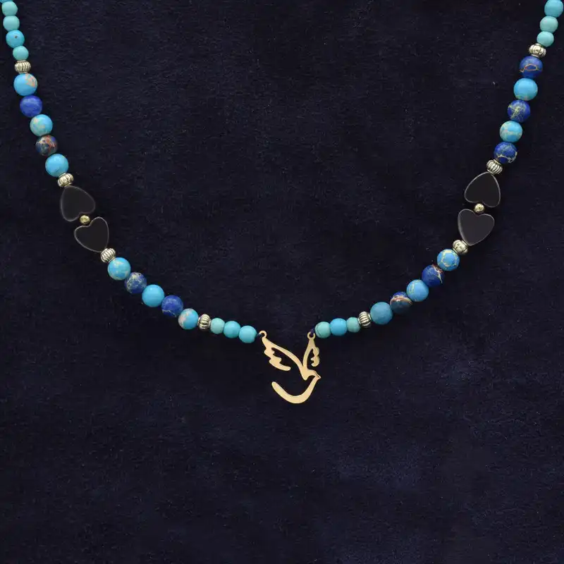 گردنبند طلا 18 عیار زنانه الن نار مدل پرستو 9678923